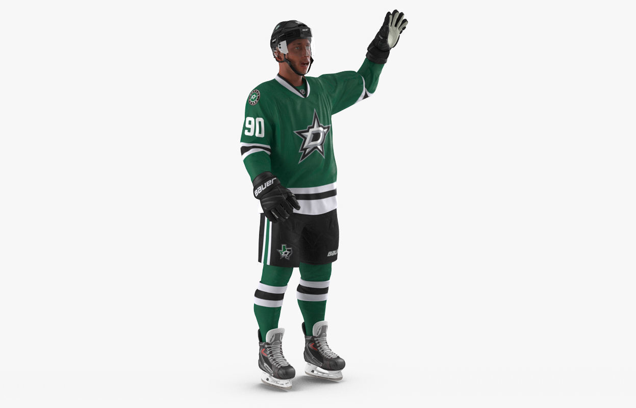 Hockey Player Dallas Stars Rigged 3D model