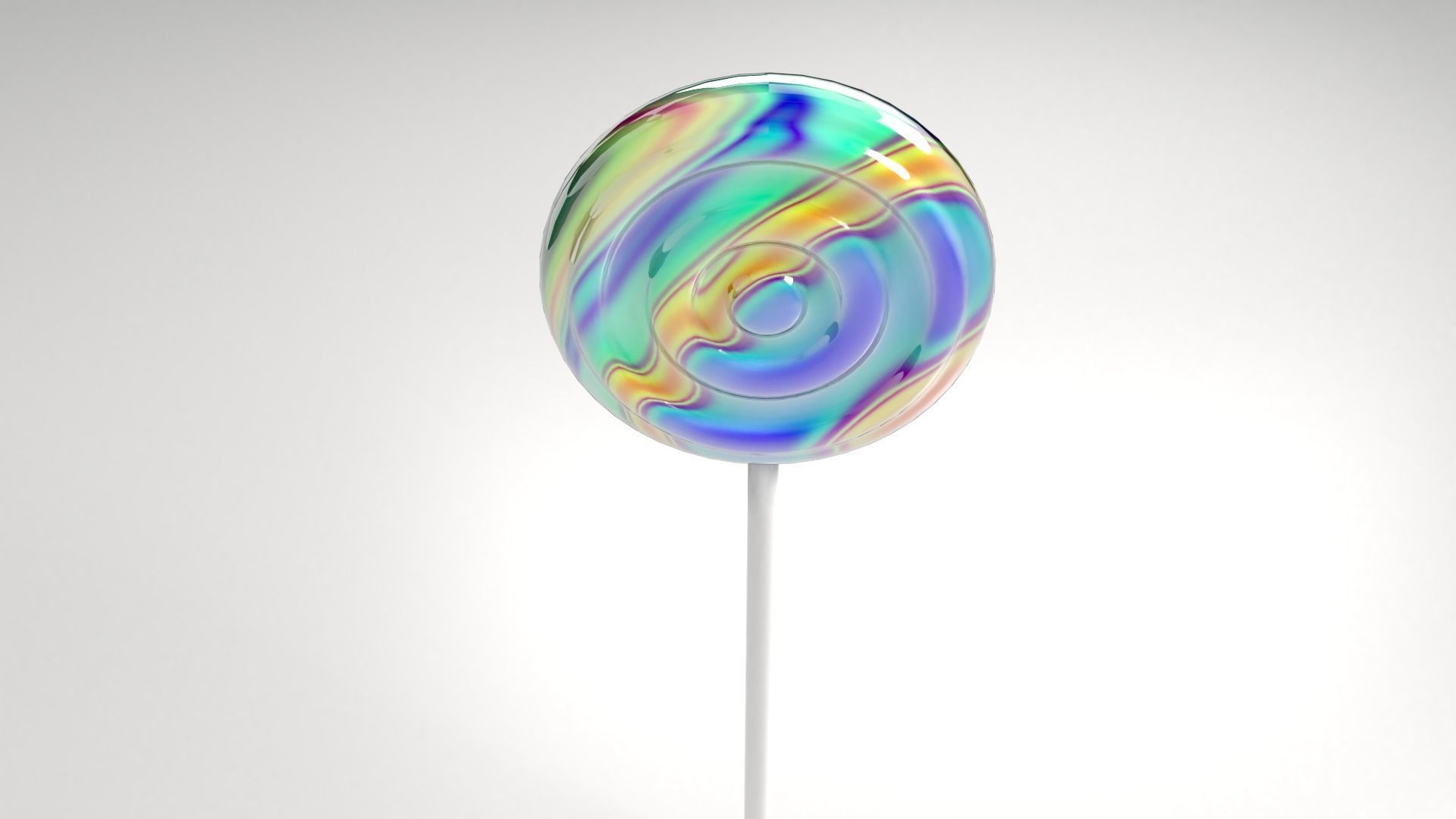 Rainbow Lollipop 1 3D model_3