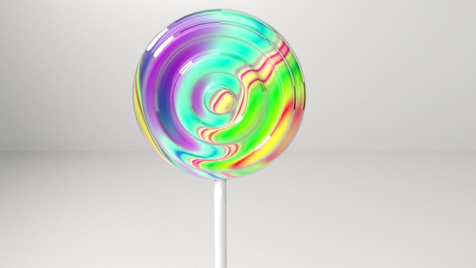 Rainbow Lollipop 1 3D model_1
