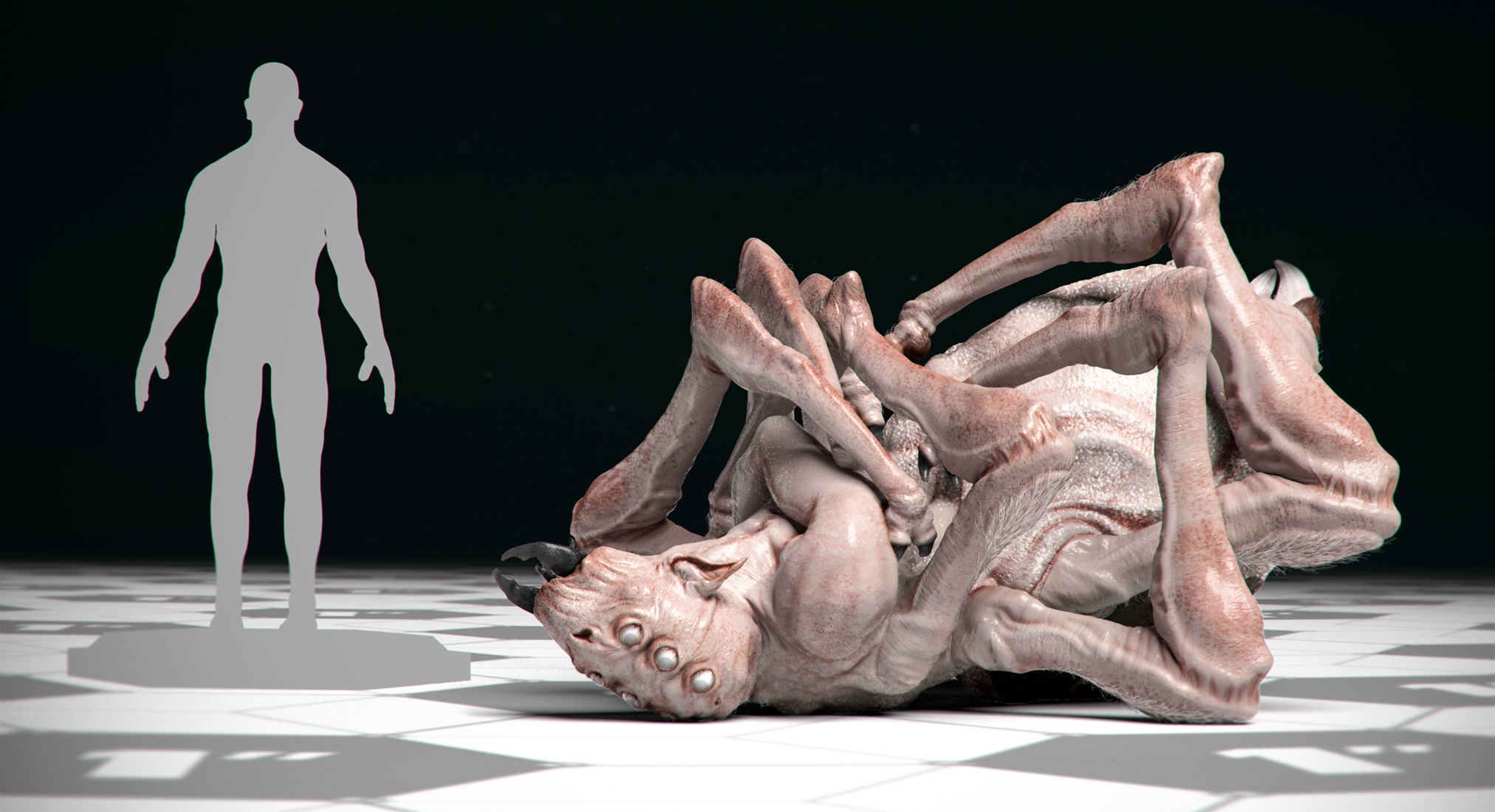 Choldrith - 3D printable Monster 2 Poses 3D print model_5