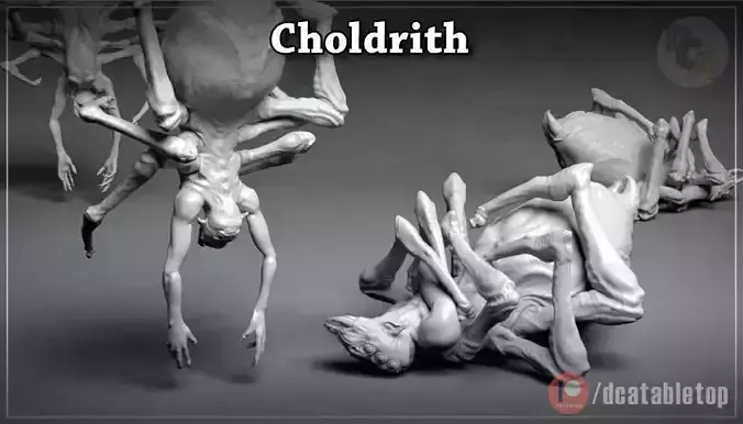 Choldrith - 3D printable Monster 2 Poses 3D print model
