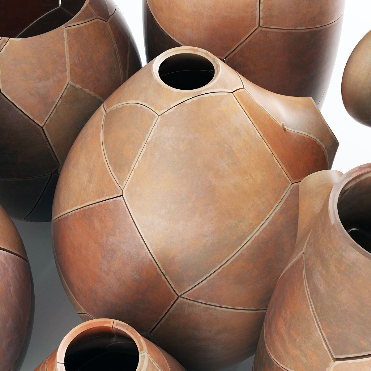 Clay dishes old style n2 3D model_1