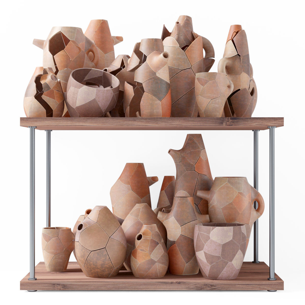 Clay dishes old style n2 3D model_3