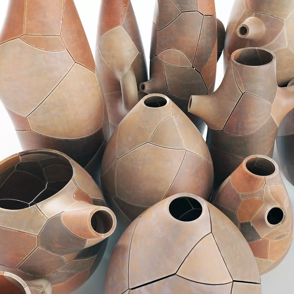 Clay dishes old style n2 3D model_0