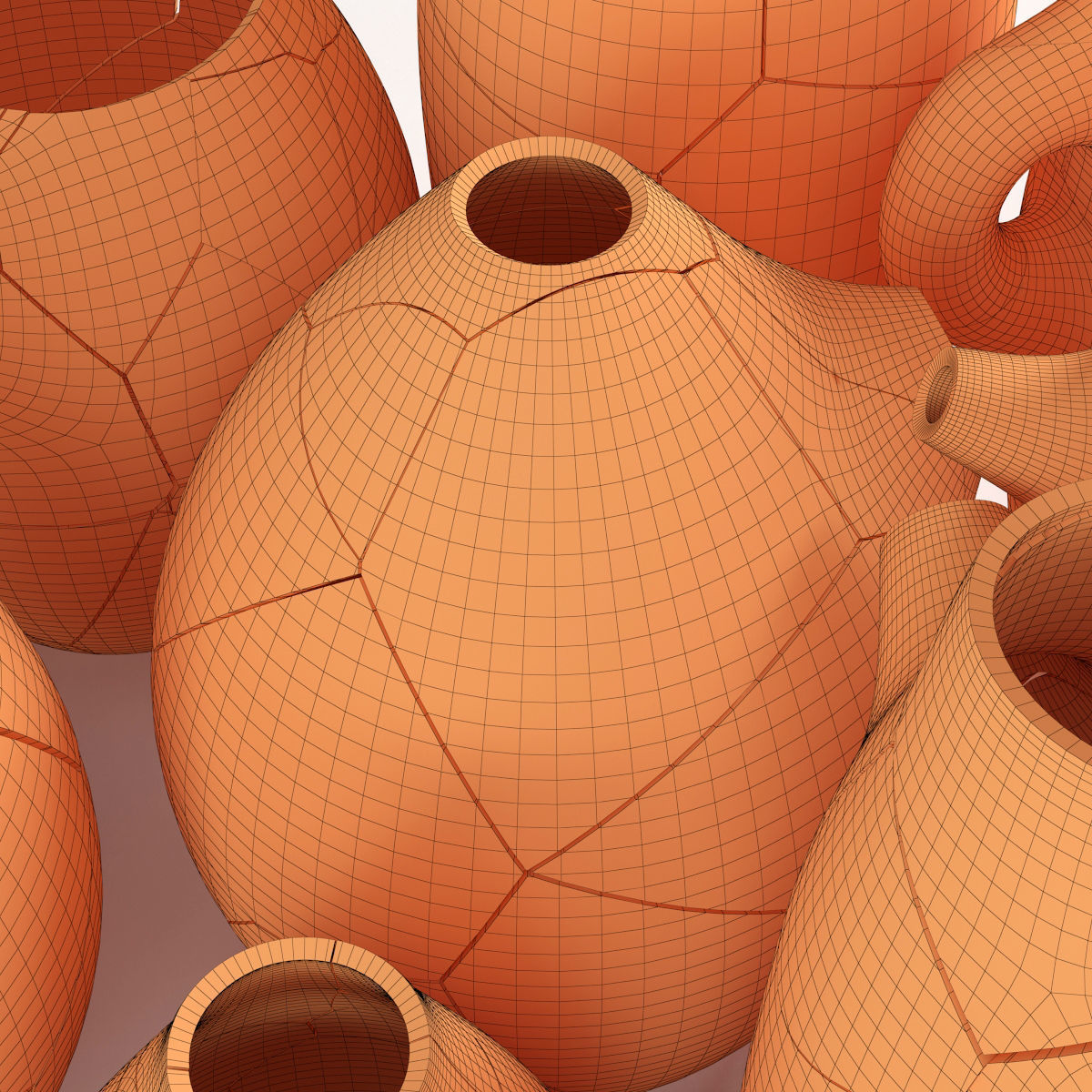 Clay dishes old style n2 3D model_9