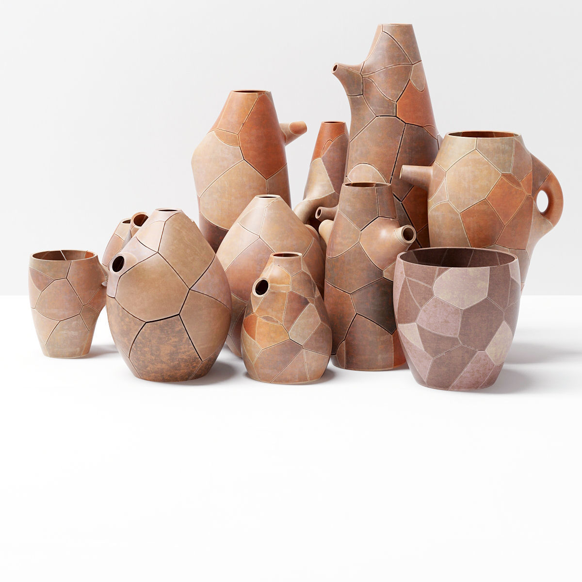 Clay dishes old style n2 3D model_6