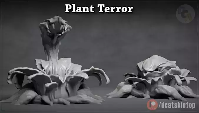 Plant Terror - 3D Printable Monster - 2 Poses