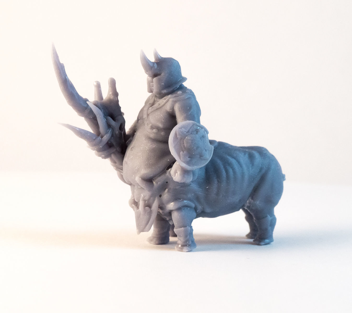Rhino Centaur - 3D Printable Character - 2 Poses 3D print model_3
