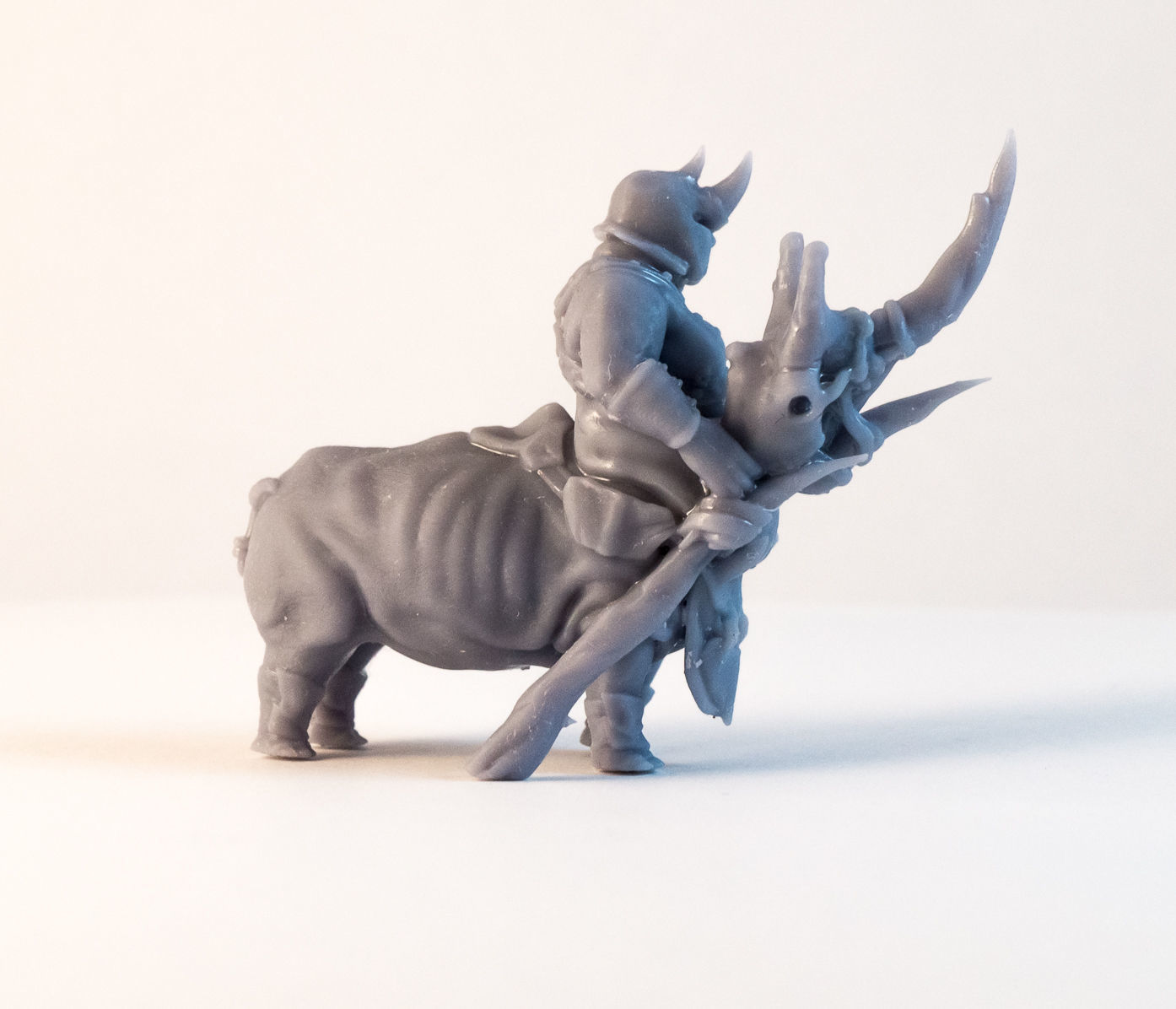 Rhino Centaur - 3D Printable Character - 2 Poses 3D print model_1