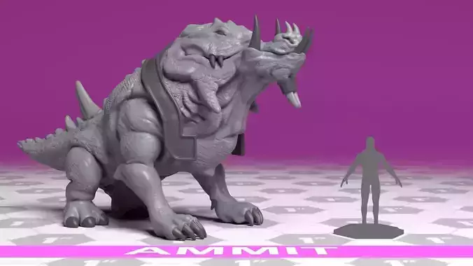 Ammit - 3D Printable Character
