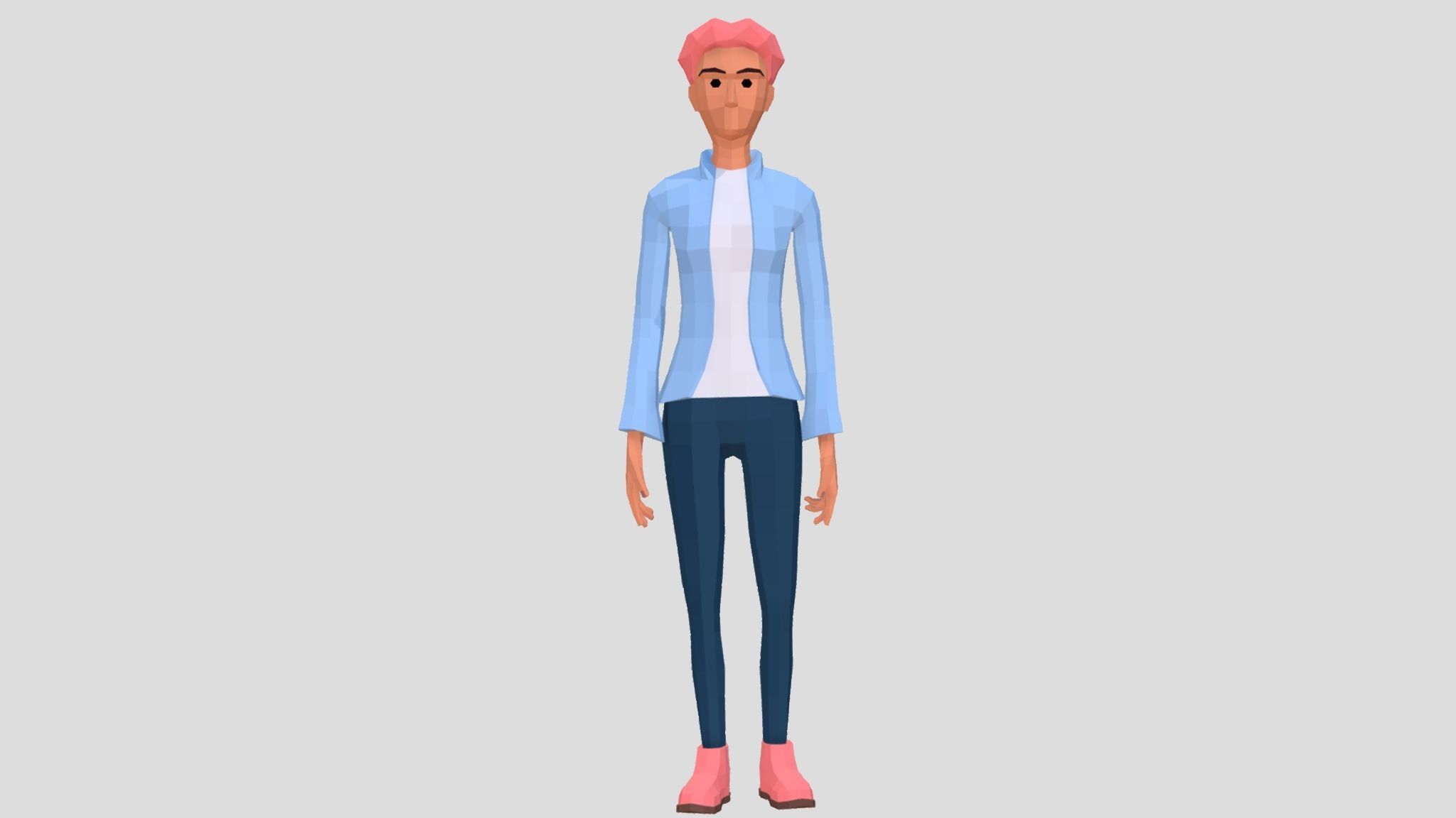 Low Poly Characters  Low-poly 3D model_7