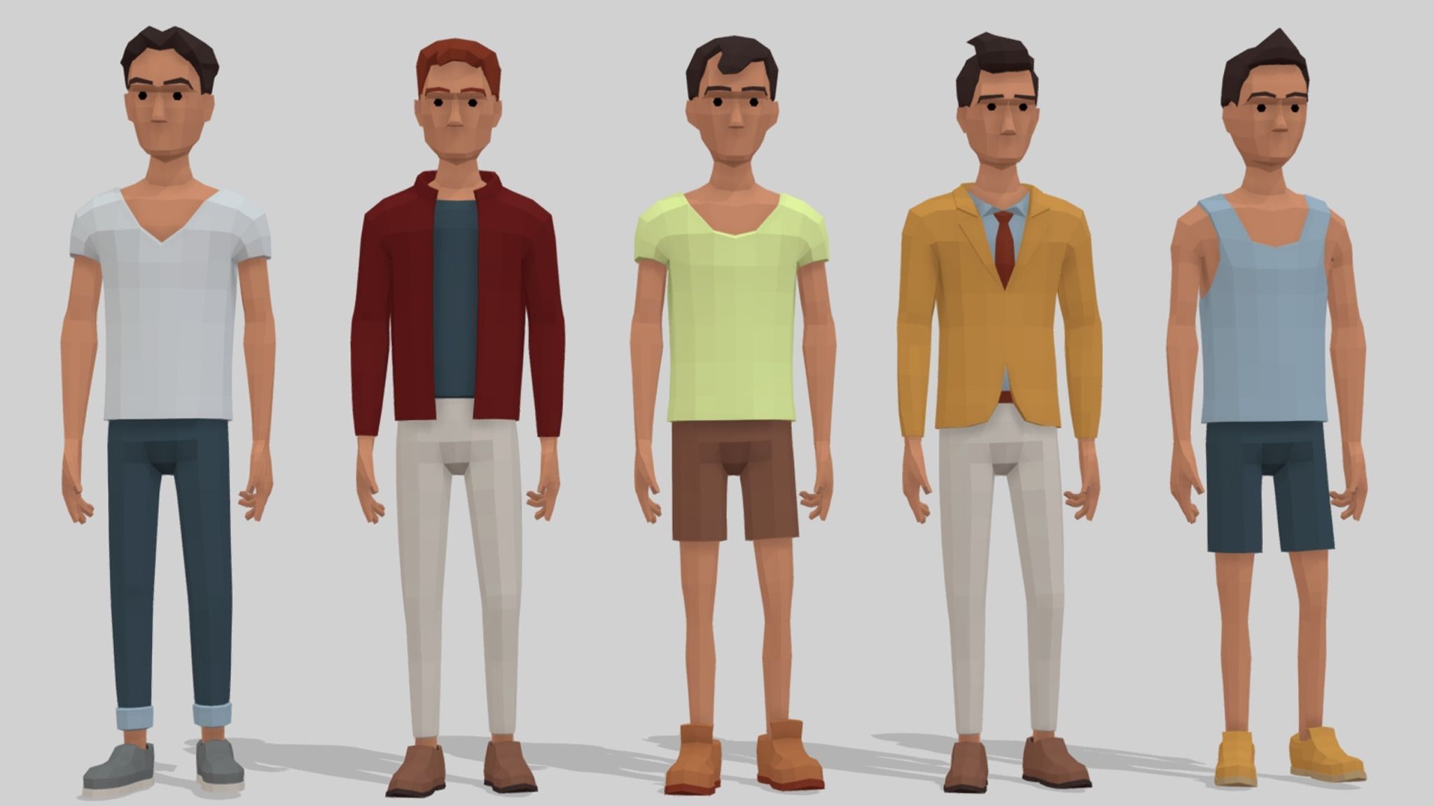 Low Poly Characters  Low-poly 3D model_2