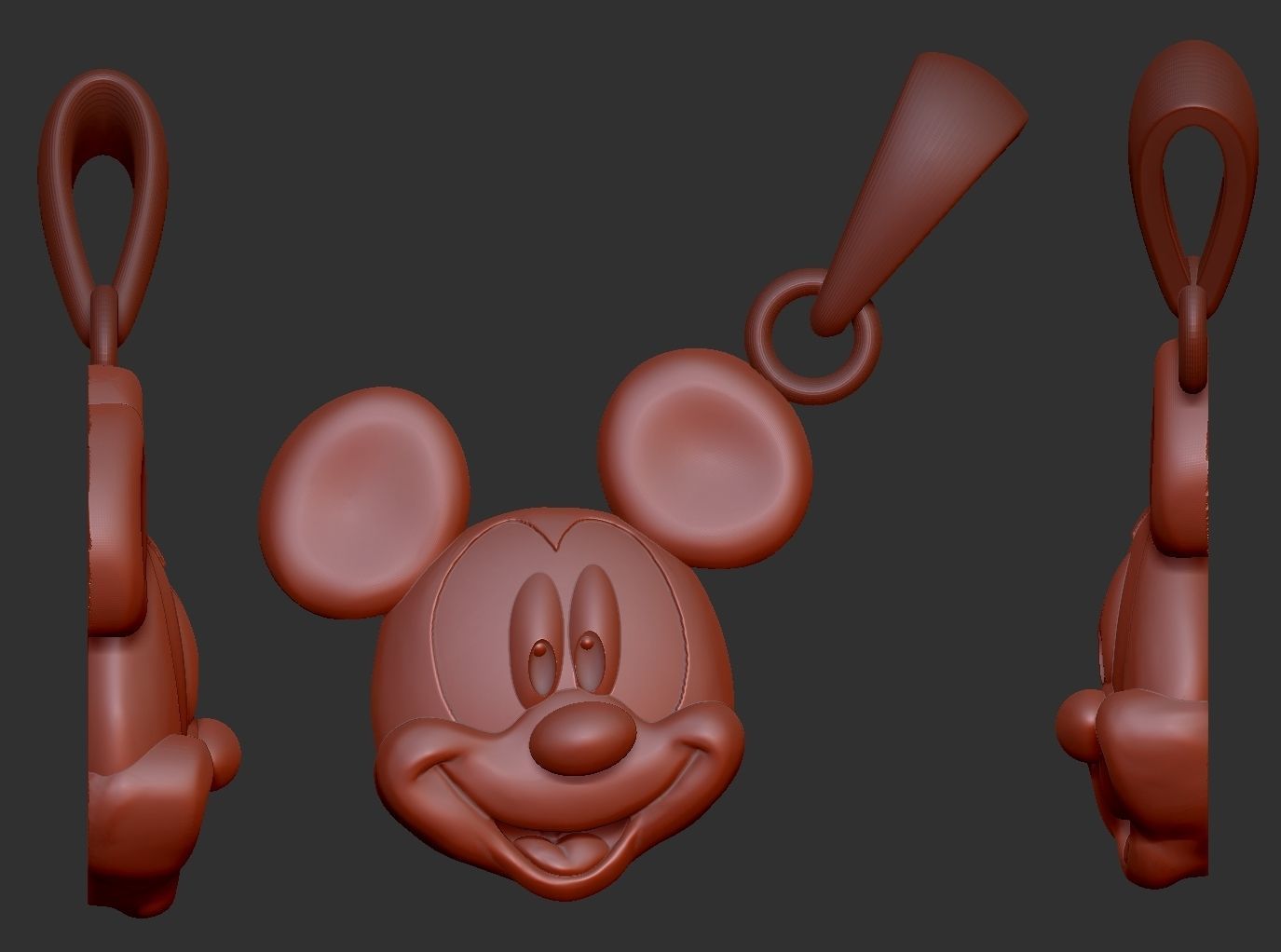 mickey mouse pendent 3D print model_1