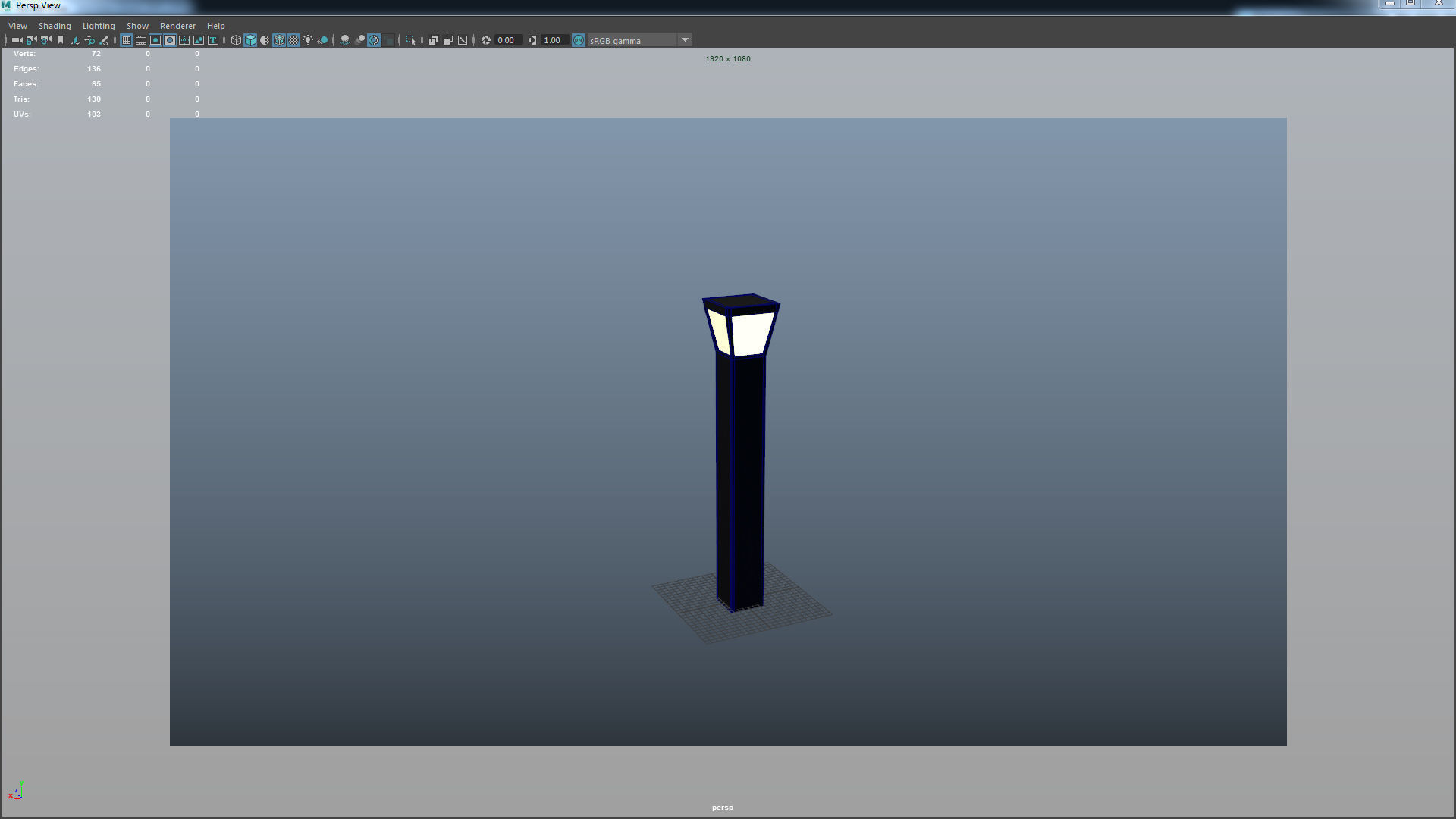 Garden Light Pack Low-poly 3D model_7