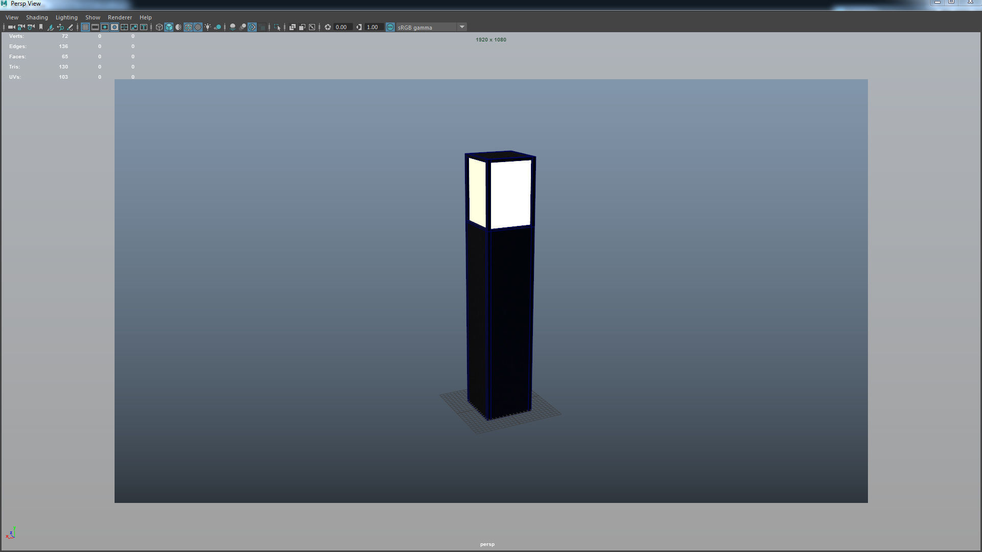 Garden Light Pack Low-poly 3D model_16