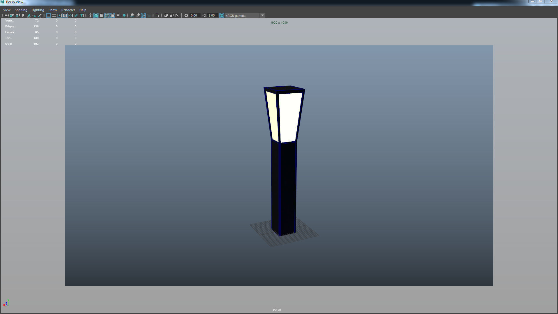 Garden Light Pack Low-poly 3D model_17