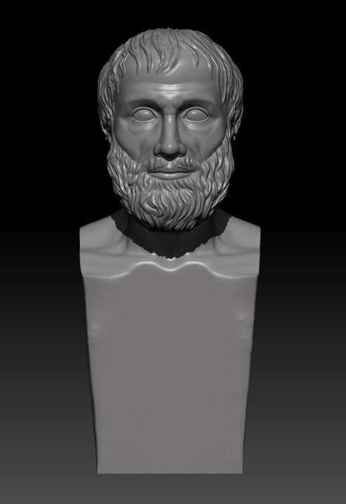 Hi-poly ancient Aristotle bust Greek sculpture 3D print model 3D model ...