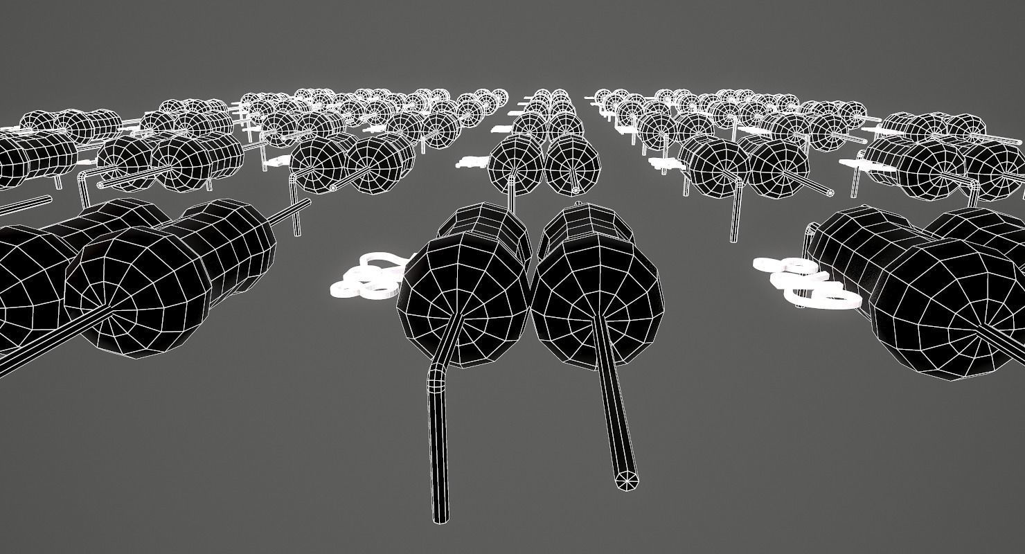 Set of Resistors Low-poly 3D model_21