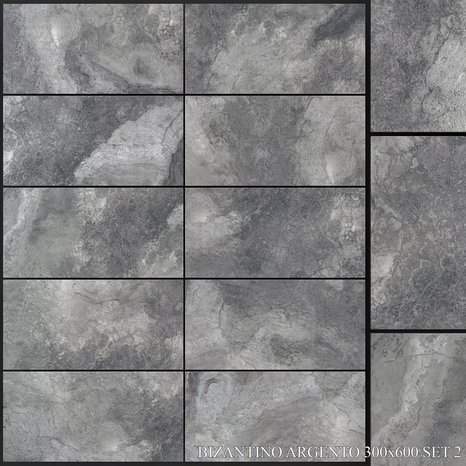 Yurtbay Seramik Bizantino Argento 300x600 Set 2 3D model_0