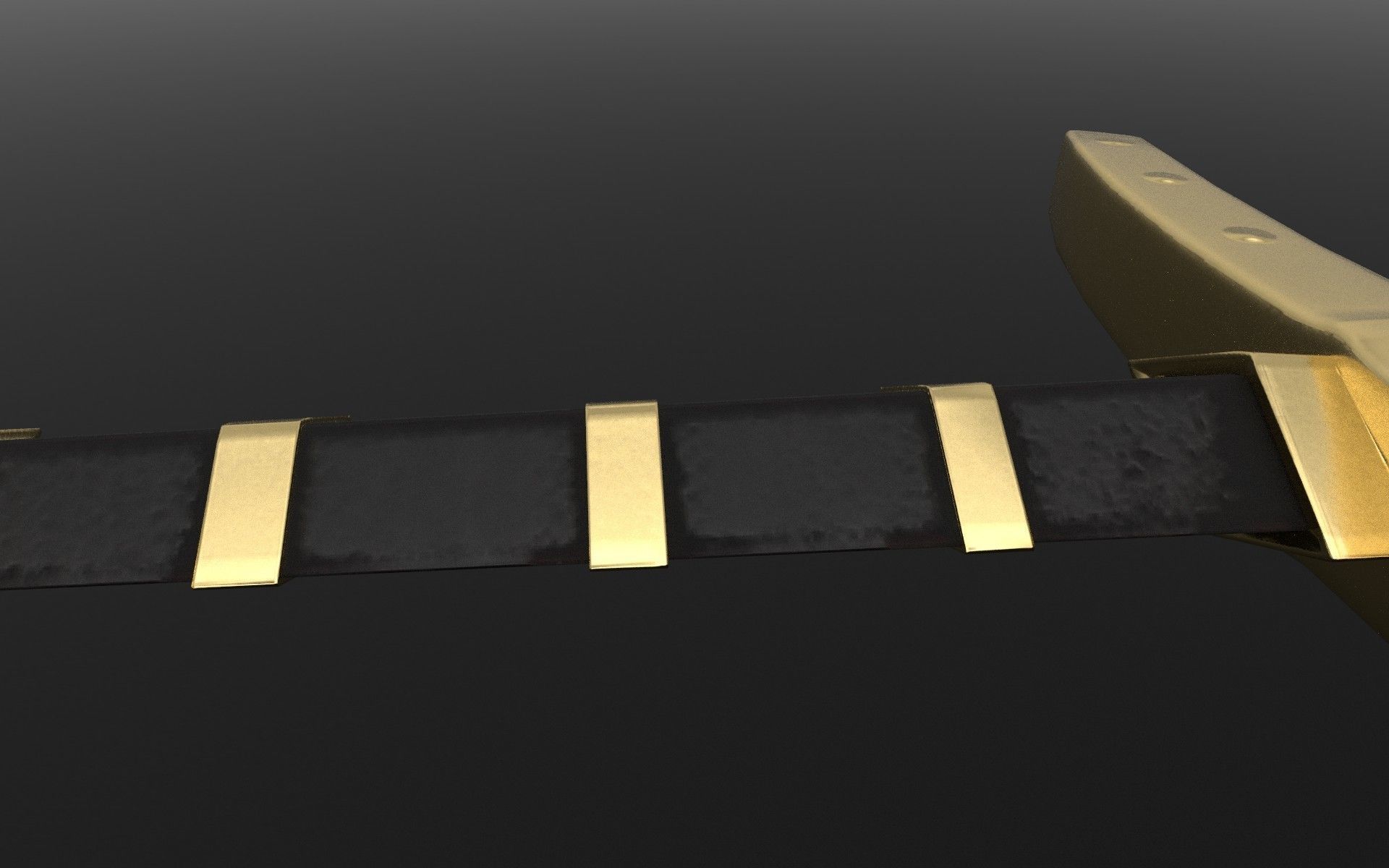 Medieval celtic sword Low-poly 3D model_2