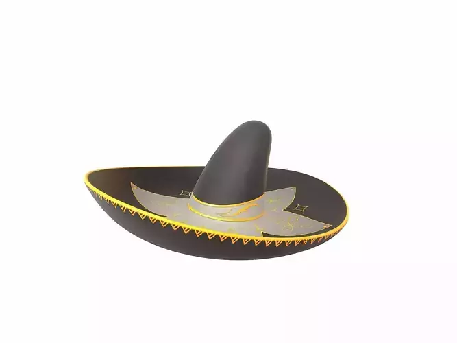 Mexican Musician Hat 3D model