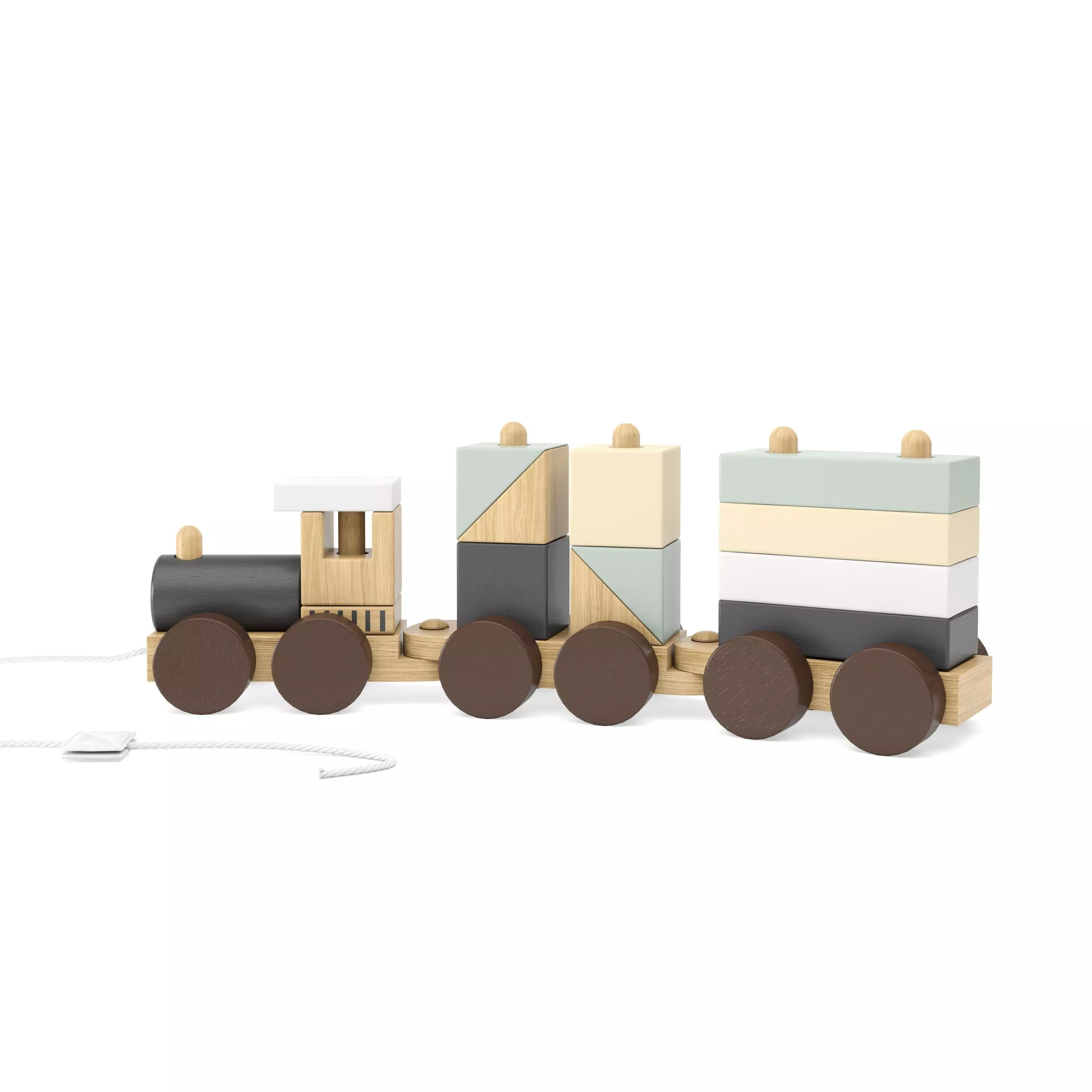 KIDS CONCEPT Neo Wooden Block Toy Train 3D model_0