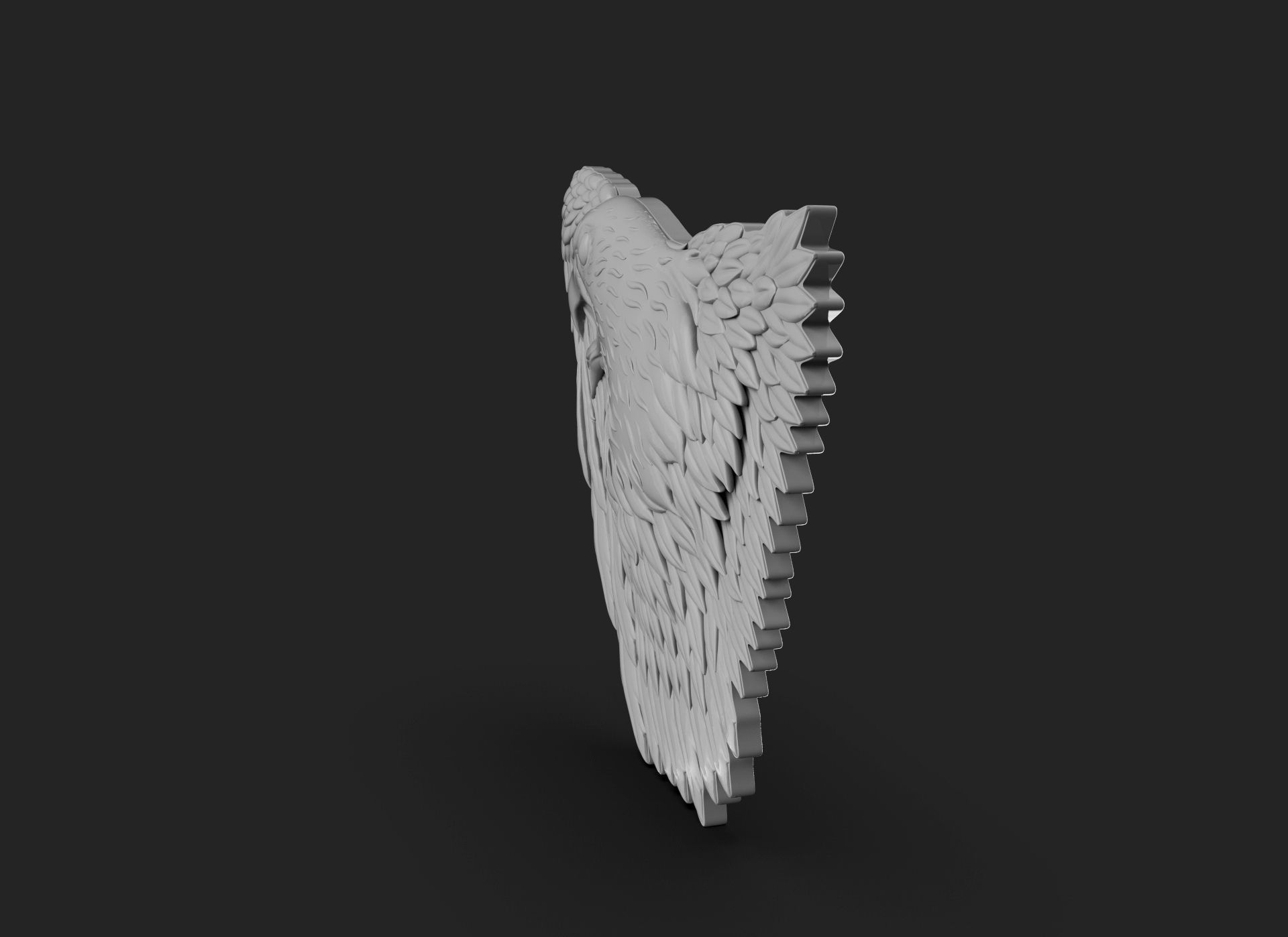 Eagle Bass Relief  3D print model_21