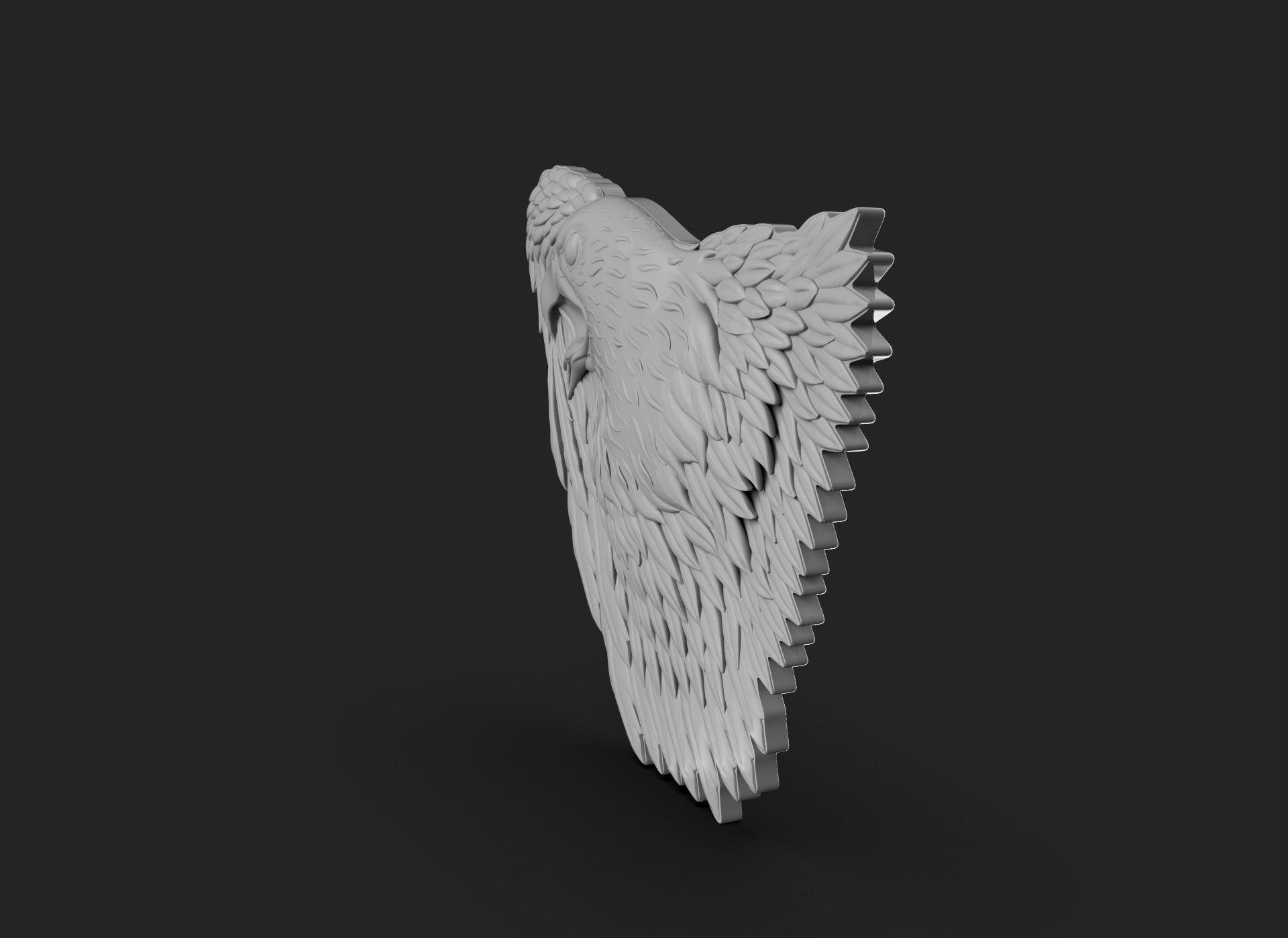 Eagle Bass Relief  3D print model_20