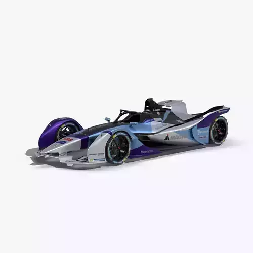 Andretti Formula E 2020 Low-poly 3D model