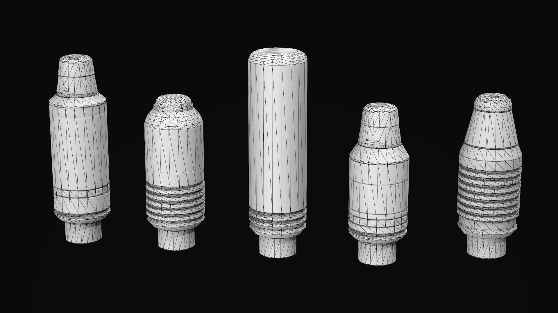 PBR Russian RGM-40 Kastet and GP-25 Grenades Low-poly 3D model_7