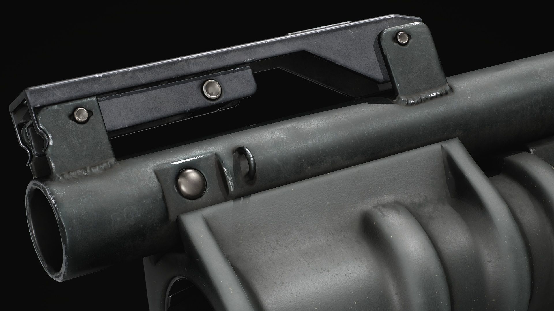 PBR Russian RGM-40 Kastet and GP-25 Grenades Low-poly 3D model_9