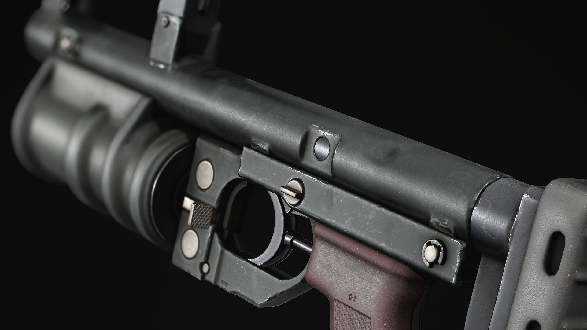 PBR Russian RGM-40 Kastet and GP-25 Grenades Low-poly 3D model_4