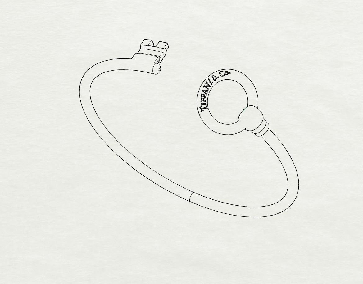 Tiffany Key Bracelet  3D print model_1