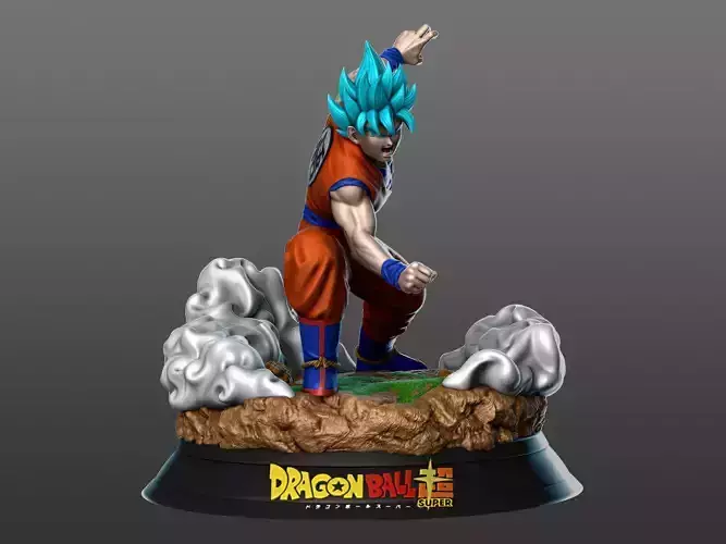 Son Goku Super Saiyan Blue 3D print model