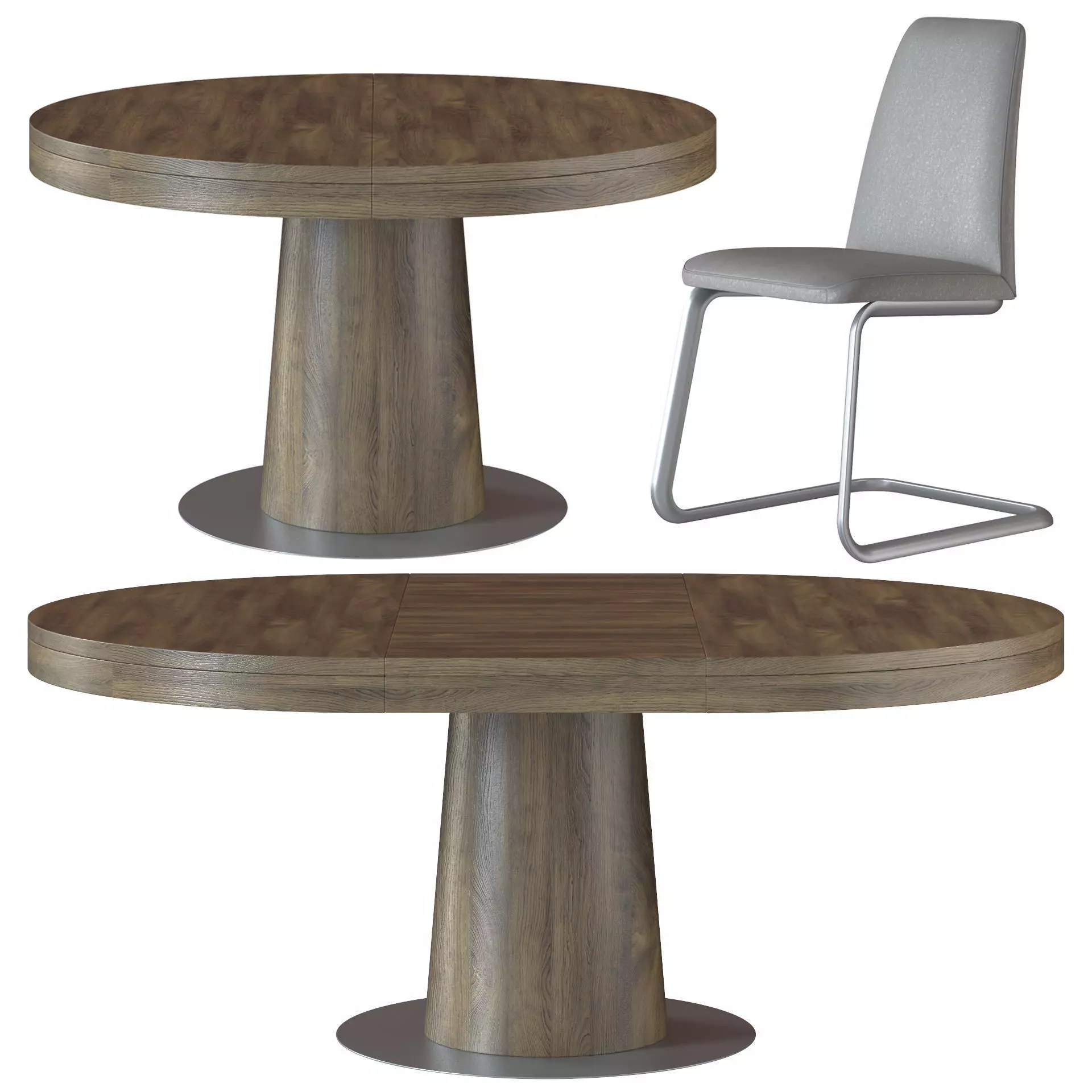 GRANADA Table and LAUSANNA Chair by BoConcept 3D model