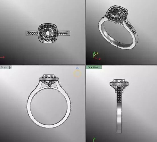 jewelery engagement ring with diamonds