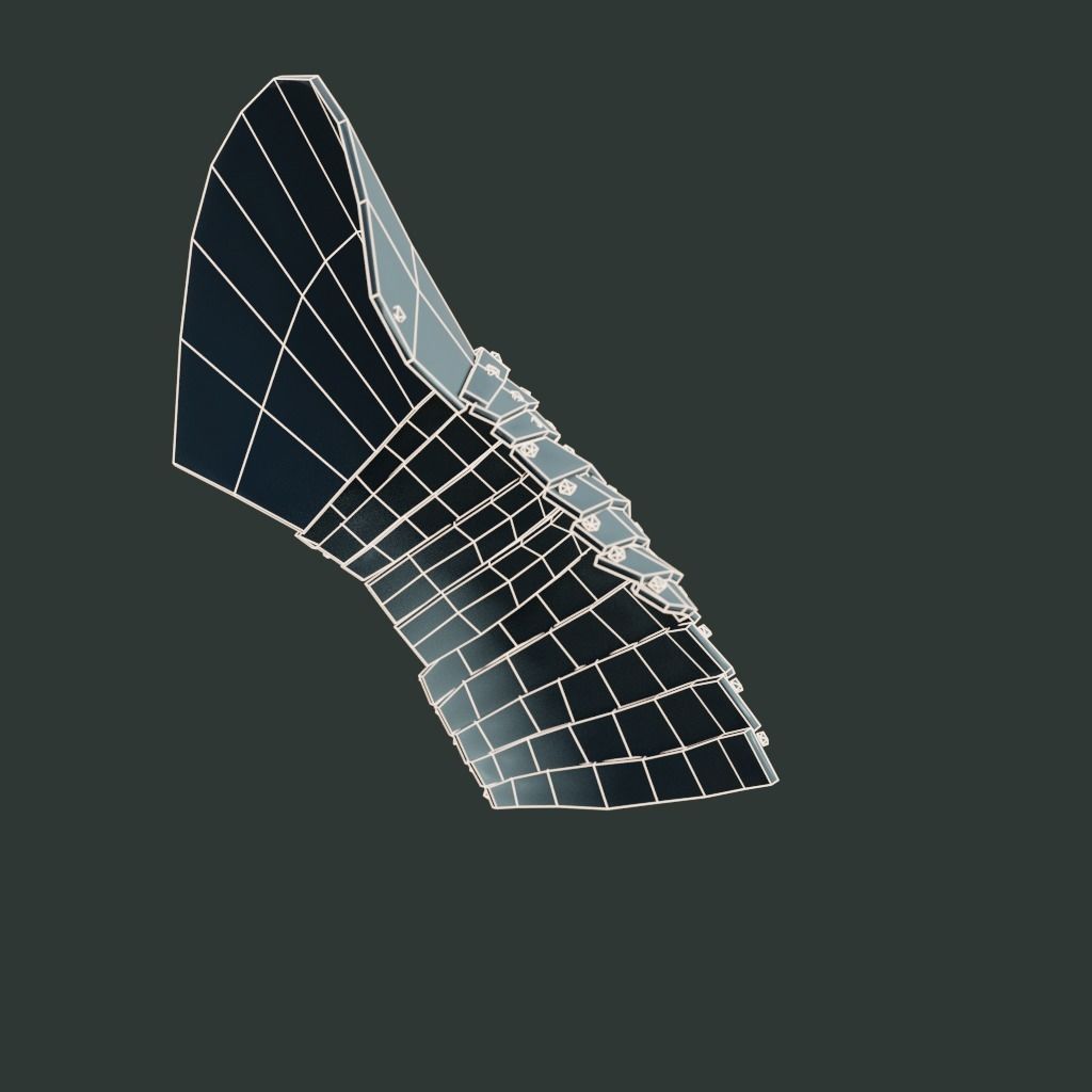 Medieval armor parts 002 - glove Low-poly 3D model_7