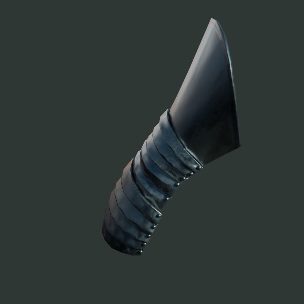 Medieval armor parts 002 - glove Low-poly 3D model_2