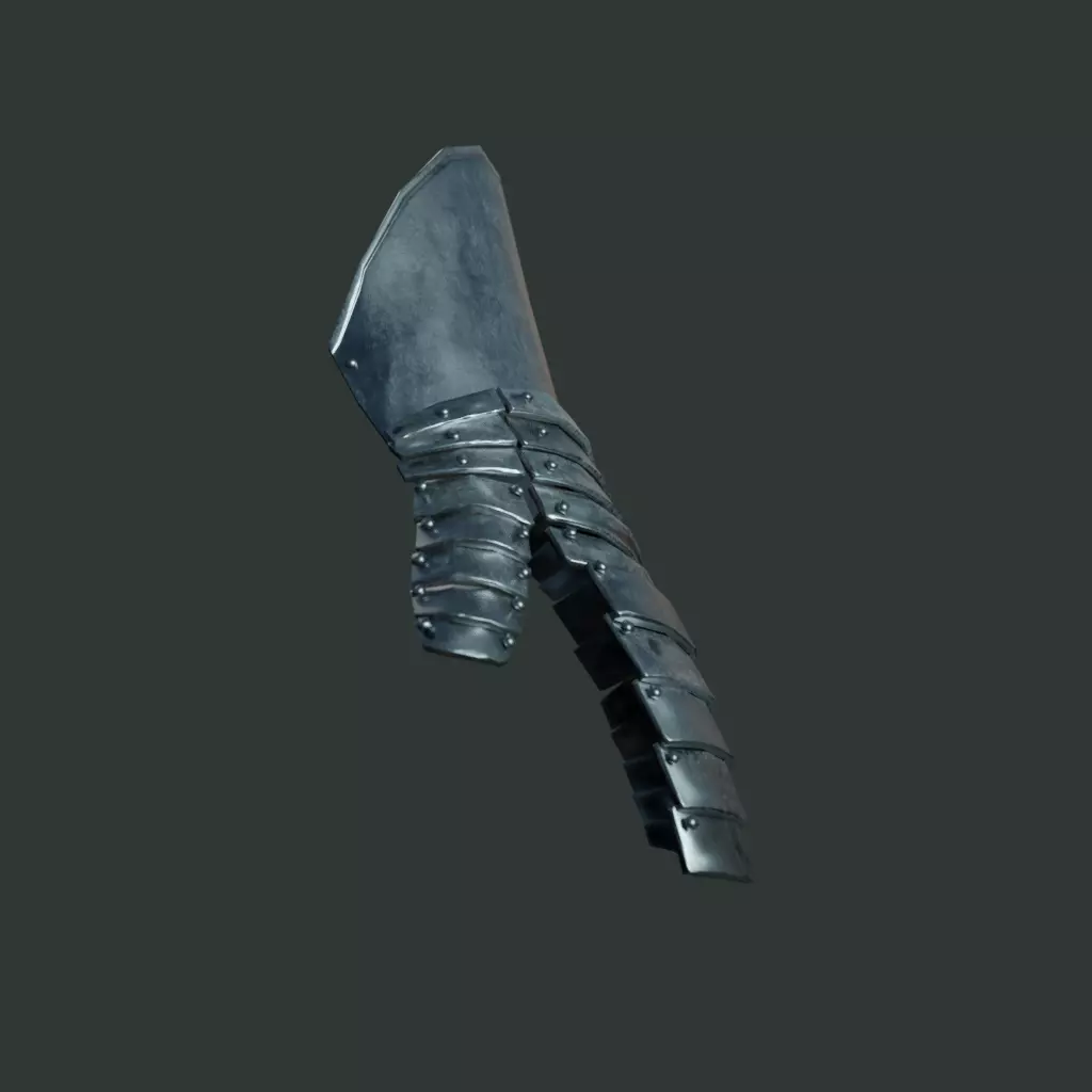 Medieval armor parts 002 - glove Low-poly 3D model_0