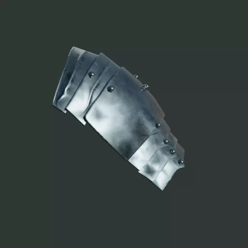 Medieval armor parts 002 - shoulder Low-poly 3D model_0