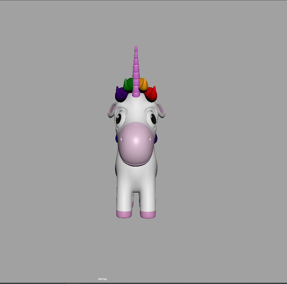 Unicorn toy 3D model_12