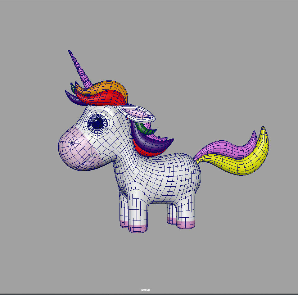 Unicorn toy 3D model_14