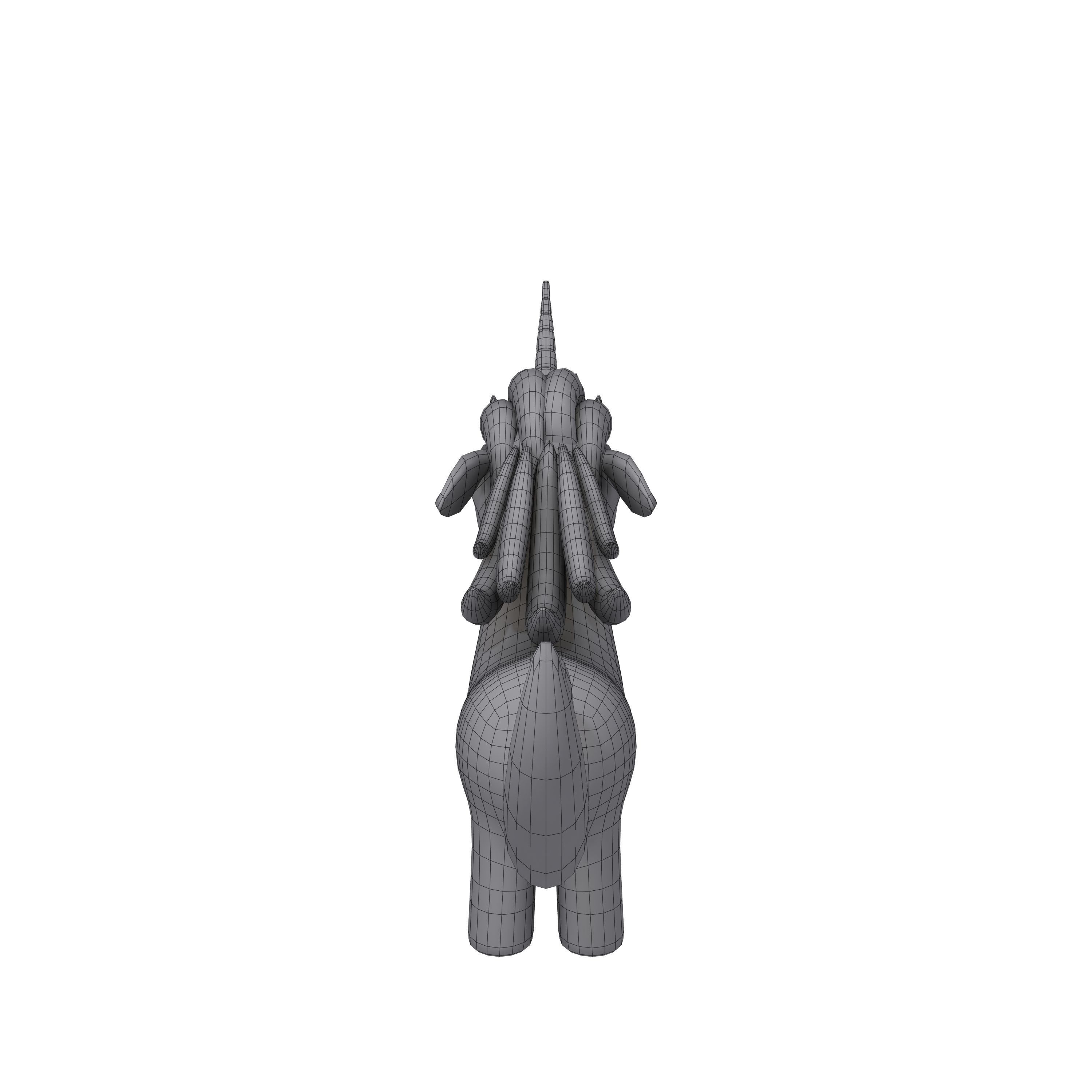 Unicorn toy 3D model_7