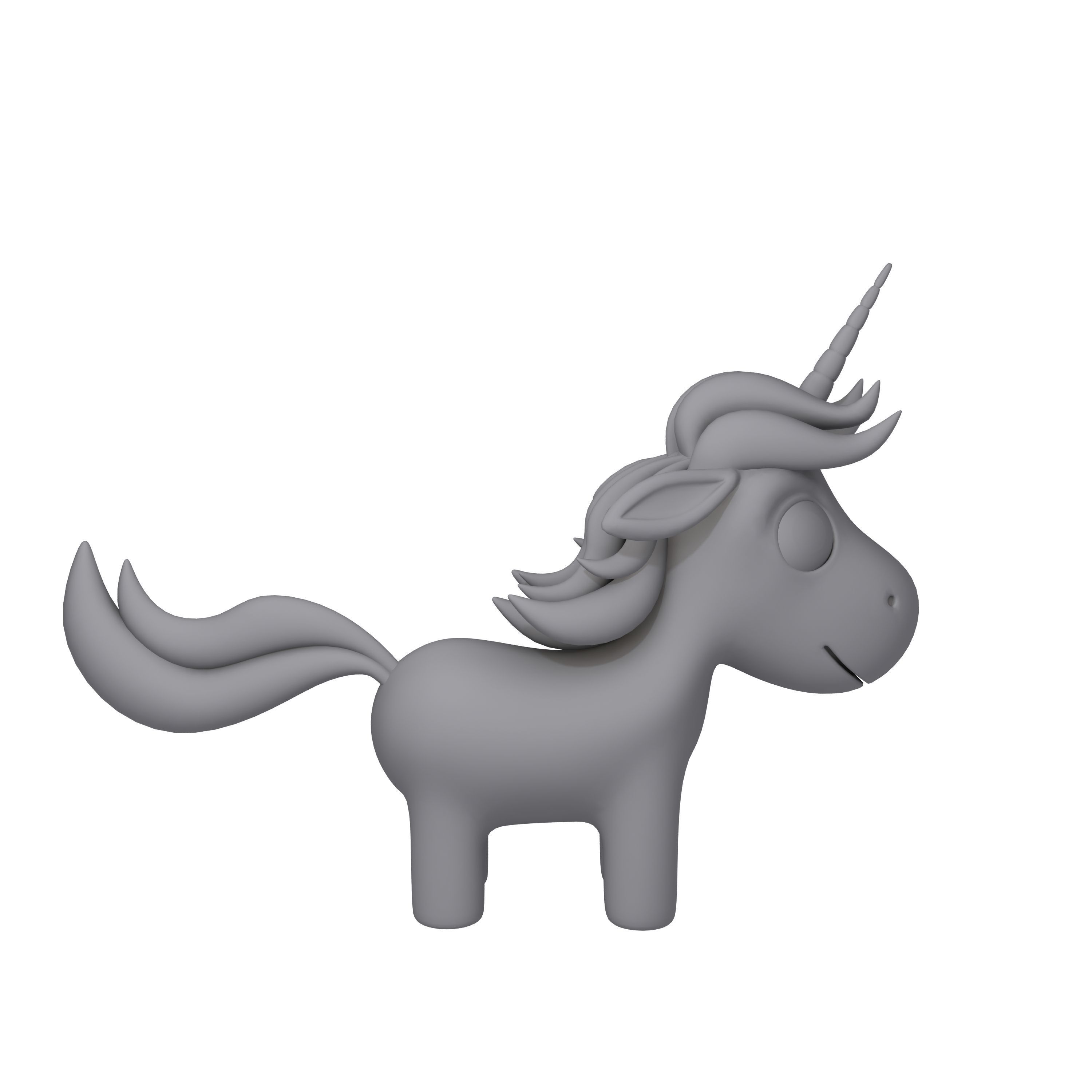Unicorn toy 3D model_9