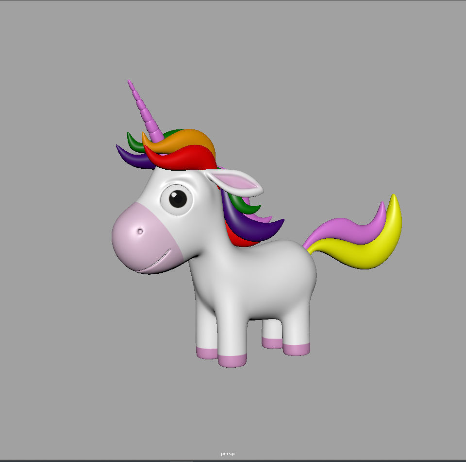 Unicorn toy 3D model_13