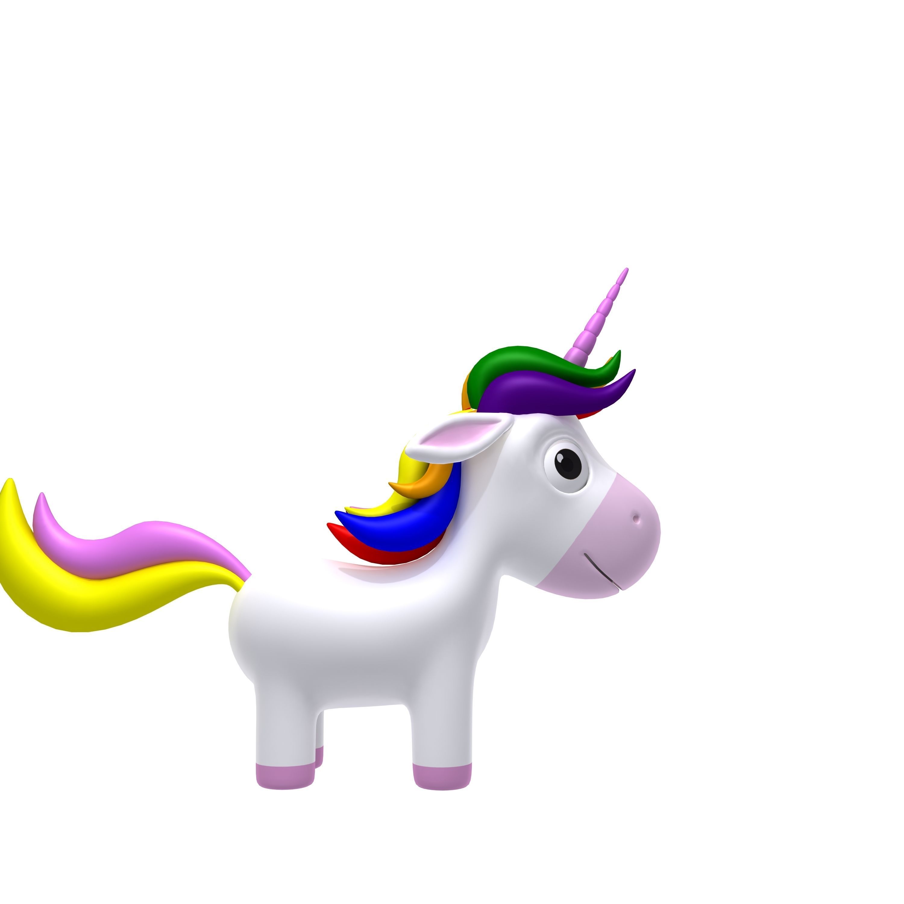 Unicorn toy 3D model_3