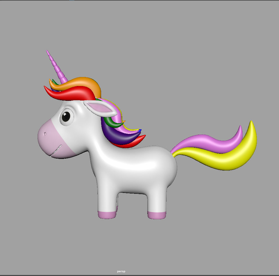 Unicorn toy 3D model_11