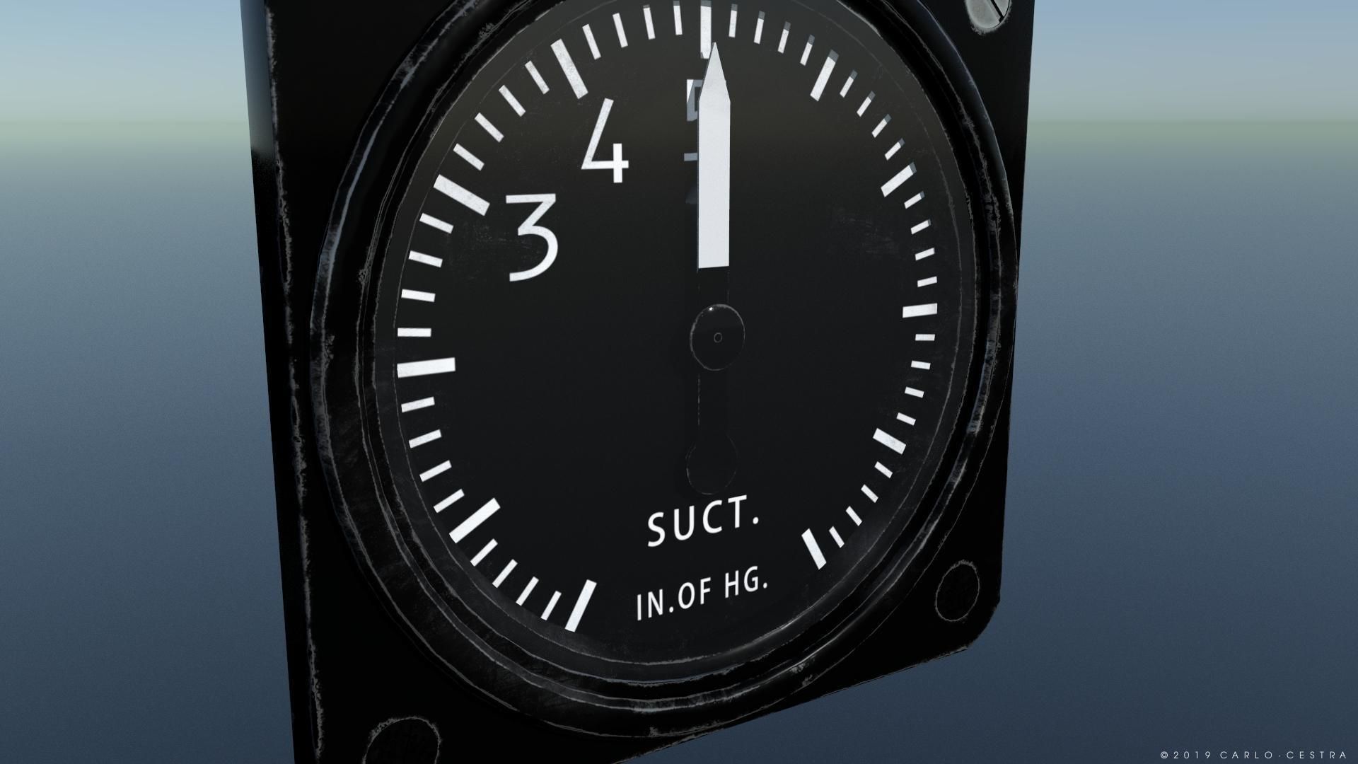 US SUCTION GAUGE Low-poly 3D model_3