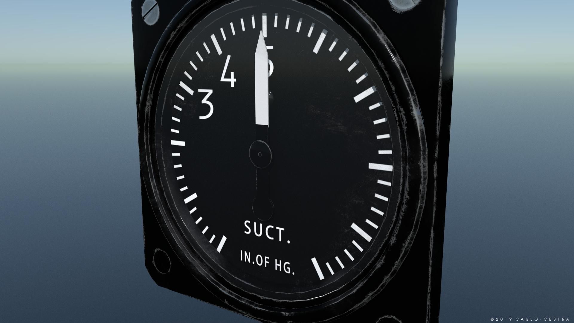 US SUCTION GAUGE Low-poly 3D model_2