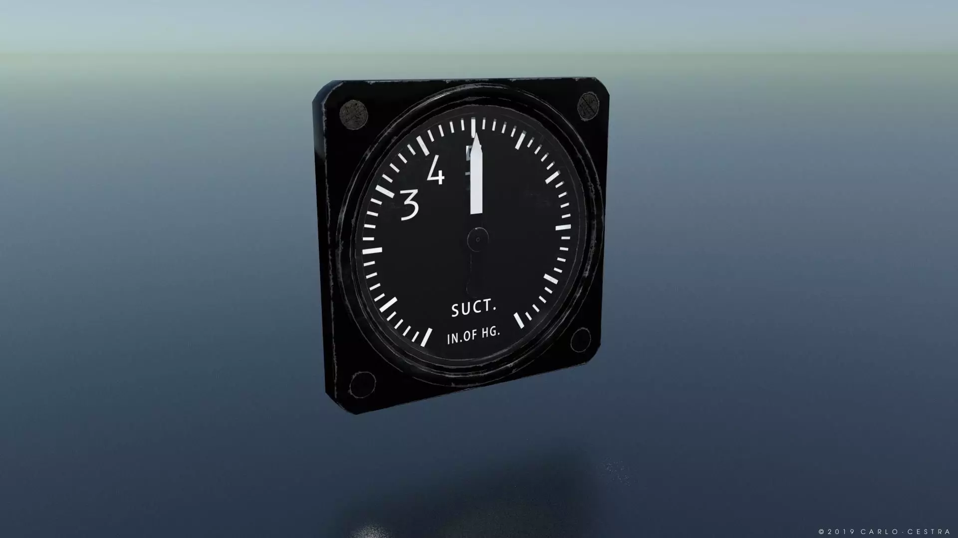US SUCTION GAUGE Low-poly 3D model_0